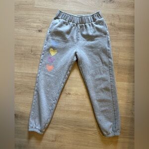 Anthropologie Pact Heart Sweatpants Joggers 100% Organic Cotton Size Small